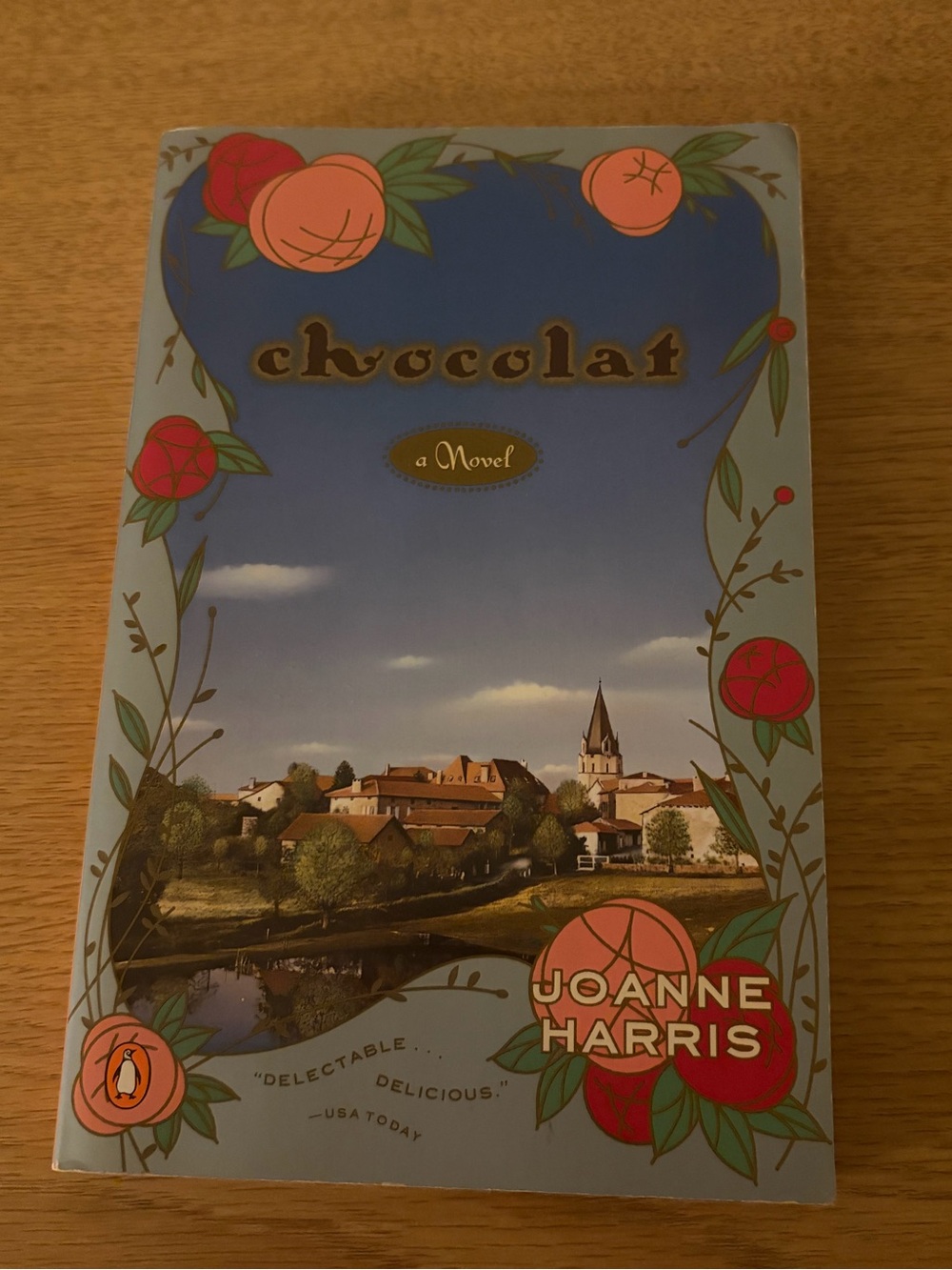 Chocolat Novel by Joanne Harris - Blue Cover Paperback Book